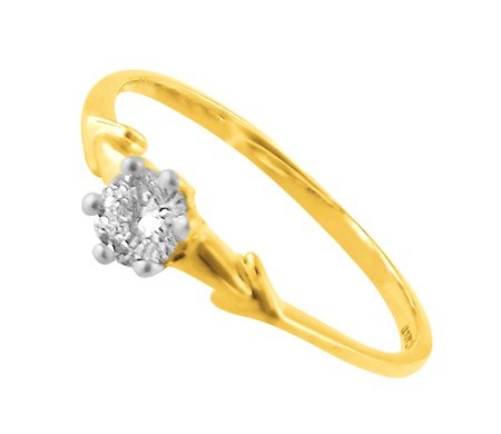 Gold and diamond ring