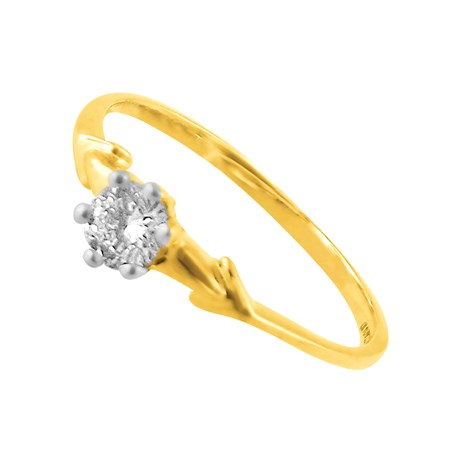Gold and diamond ring