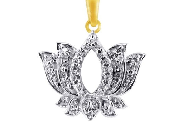 Lotus diamond pendant