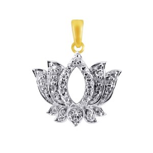 Lotus diamond pendant