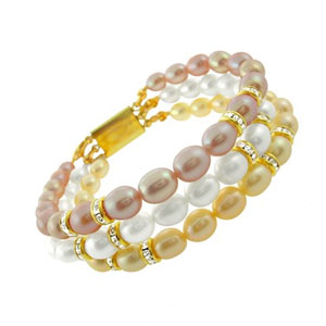 j pearls teenage eye catching pearl bangle bracelet