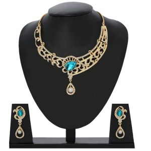 j Pearls fancy gold cz pearl necklace set 1