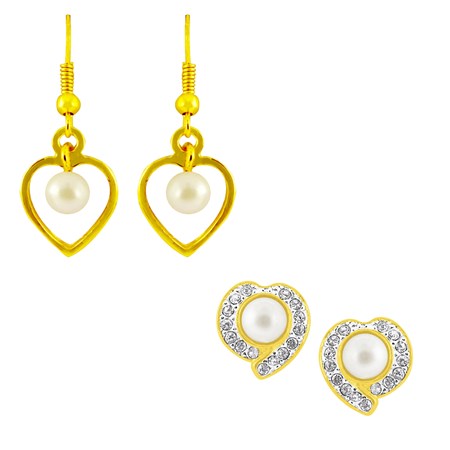 j pearls heart earrings