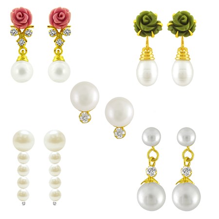 j pearls rose pearl earrings