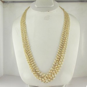 Freshwater pearls gold chain