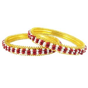 Buy Maroon Pearl Bangles at jpearls